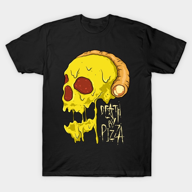 Death By Pizza T-Shirt by drixalvarez